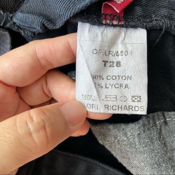 Lord Richards Skull Rivet Slim  Fit Stretch Jeans - Picture 6 of 13